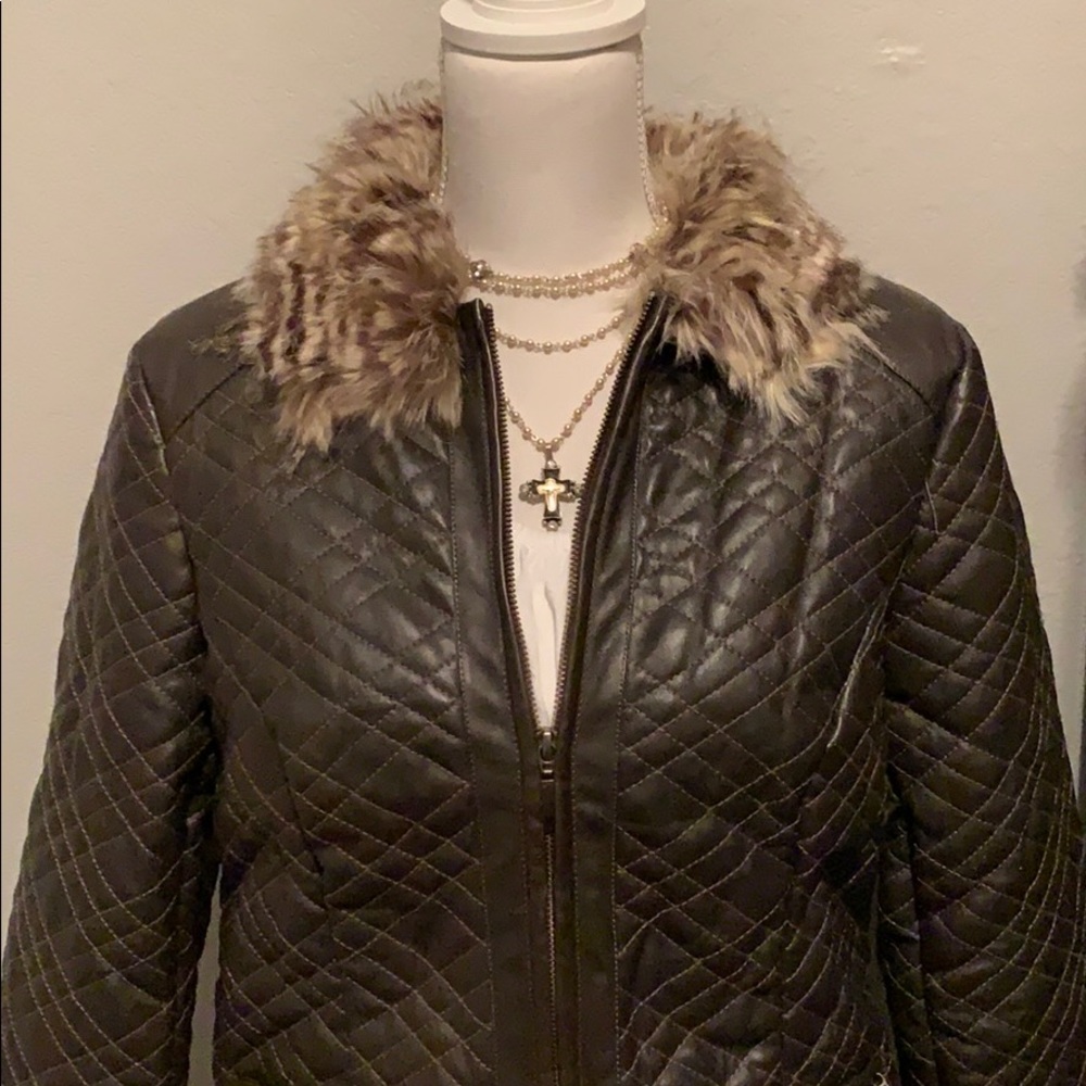 CHICO’S Faux Leather Jacket